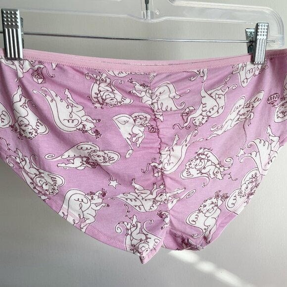 NWOT Retro 2007 Victoria's Secret Angels Ruched Back Panties Size L Pink Cotton - Picture 2 of 12